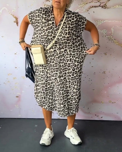 Elegant og behagelig leopardkjole